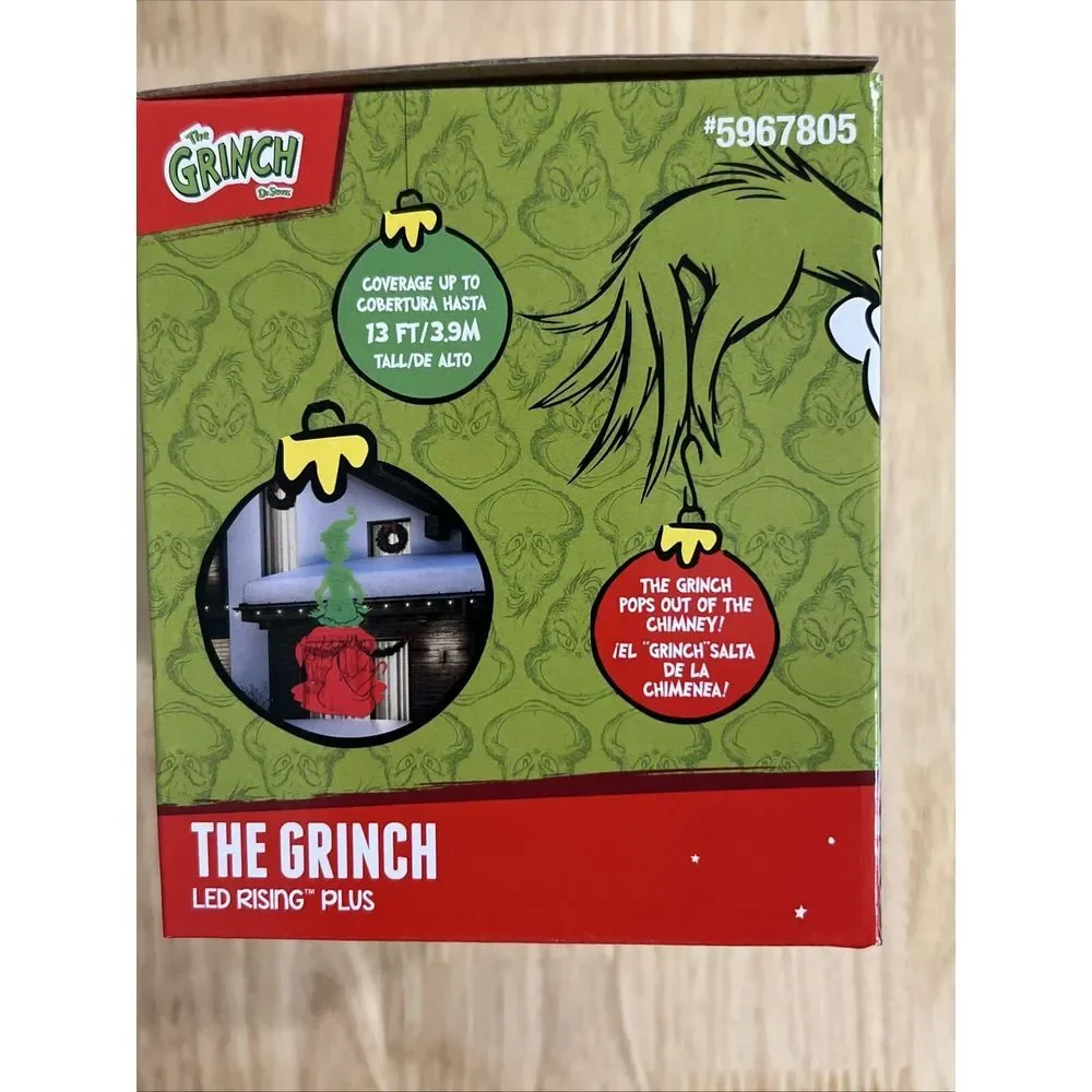Grinch Lightshow Multi-function Red Green Pops Out Chimney LED 5967805 Christmas